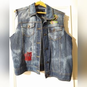 Jean vest with Zumba patches
